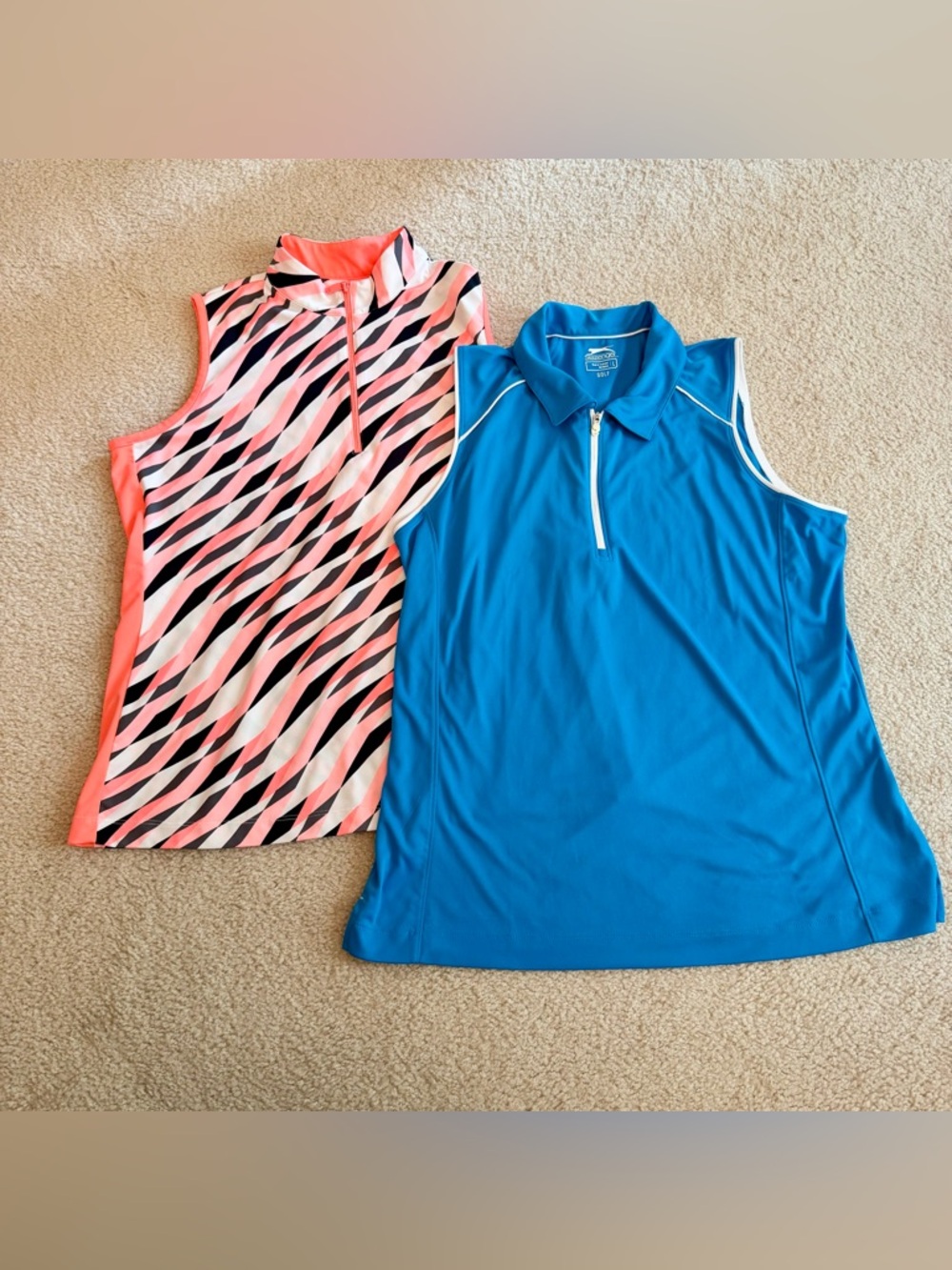 Golf Tops Bundle!  TAIL and Slazenger Sleeveless Colorful Activewear Tops Large